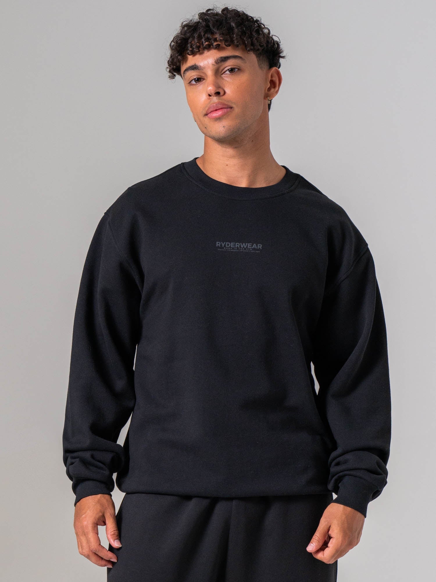 Unisex Crewneck - Black - Ryderwear