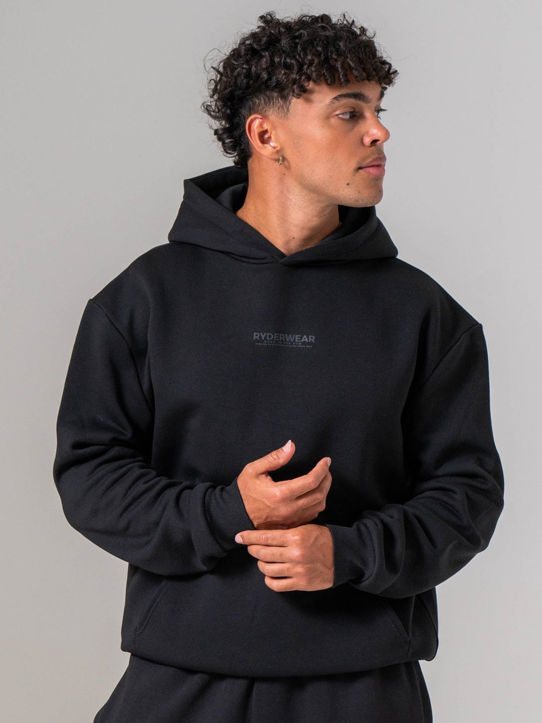 Unisex Fleece Hoodie - Black Clothing Ryderwear 