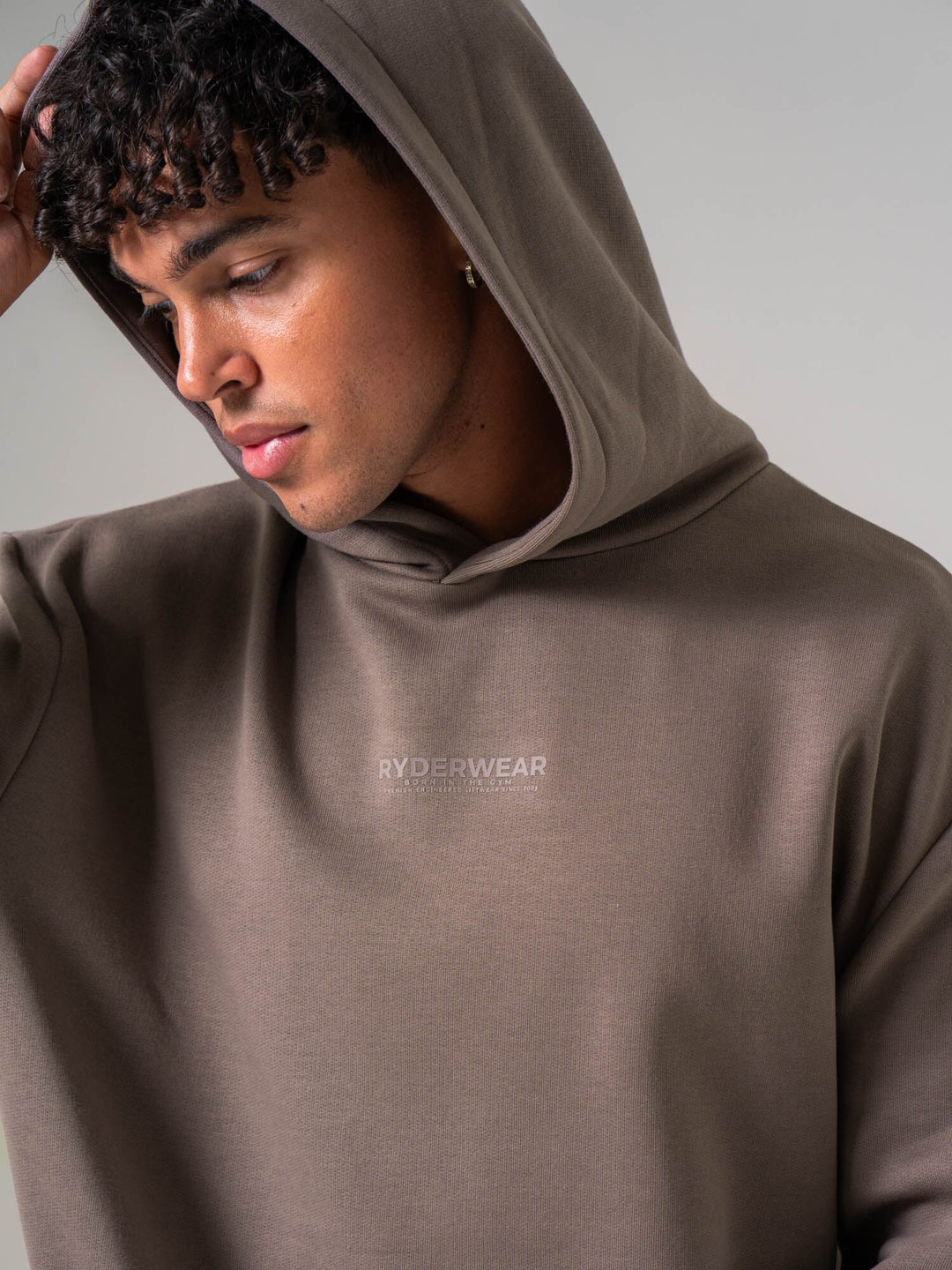 Unisex Fleece Hoodie - Deep Taupe Clothing Ryderwear 