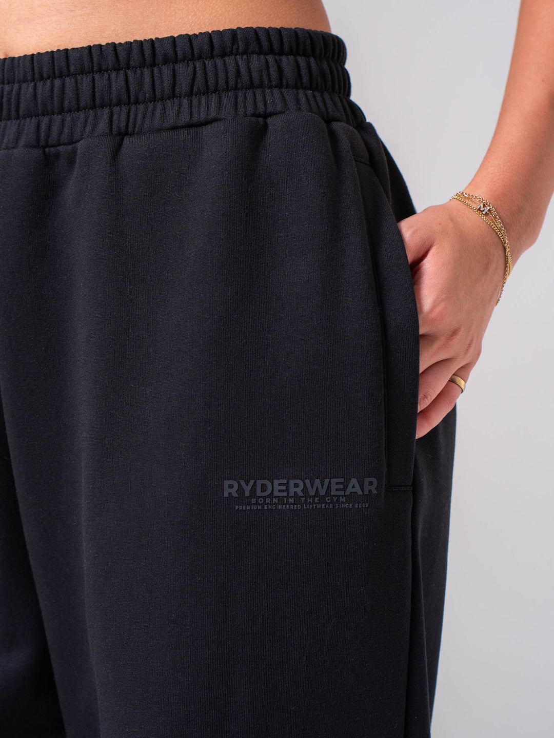 Unisex Fleece Track Pant - Black Clothing Ryderwear 