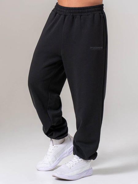 Unisex Fleece Track Pant - Black - Ryderwear