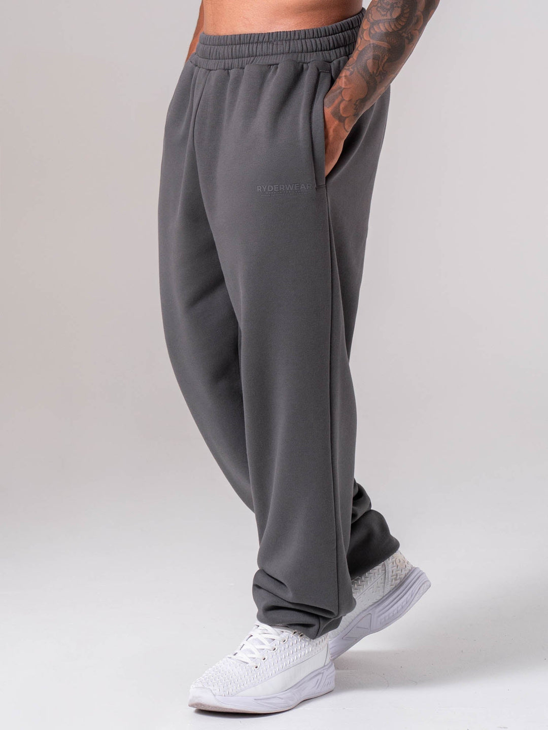 Unisex Fleece Track Pant - Charcoal Clothing Ryderwear 