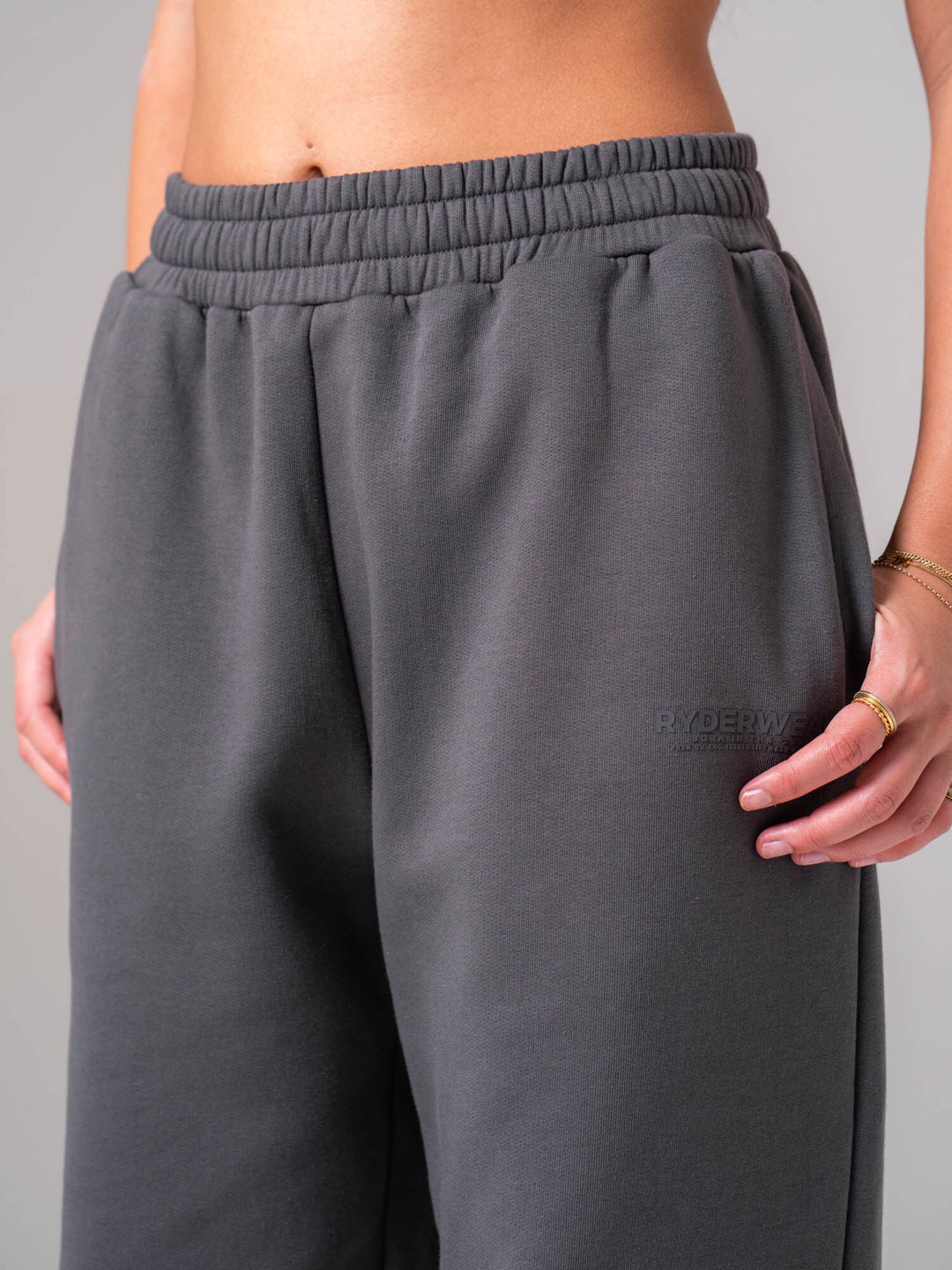 Unisex Fleece Track Pant - Charcoal Clothing Ryderwear 