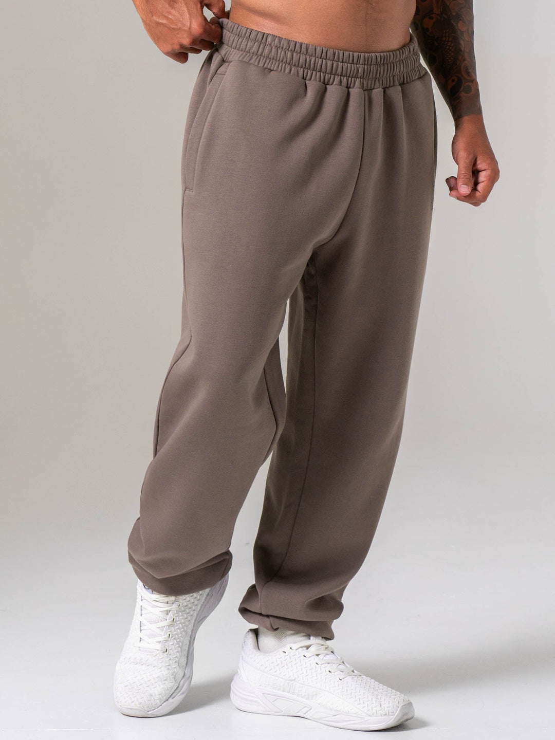 Unisex Fleece Track Pant - Deep Taupe Clothing Ryderwear 