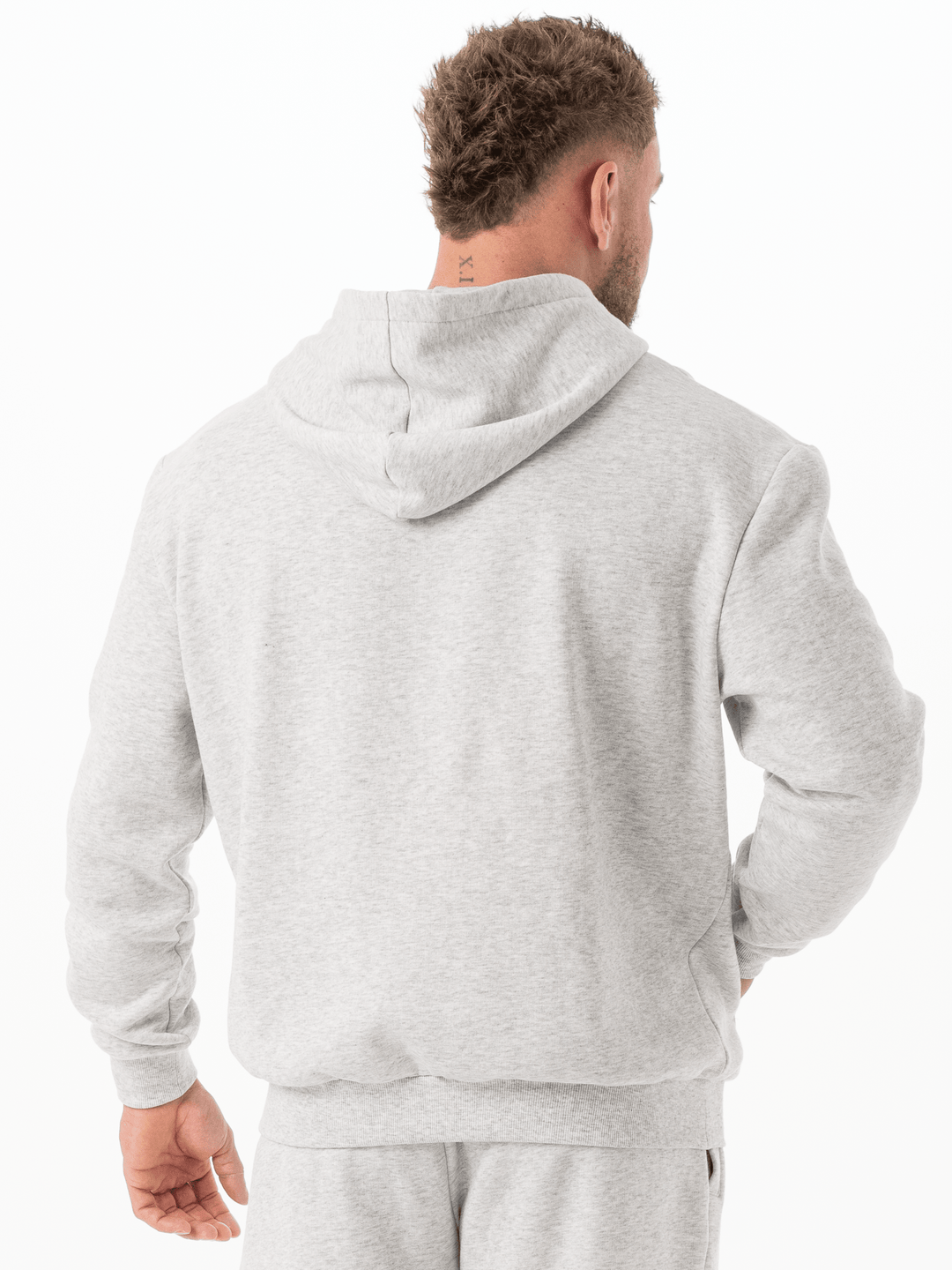 Unisex Hoodie - Snow Marl Clothing Ryderwear 