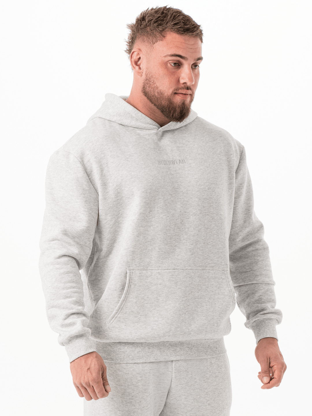 Unisex Hoodie - Snow Marl Clothing Ryderwear 