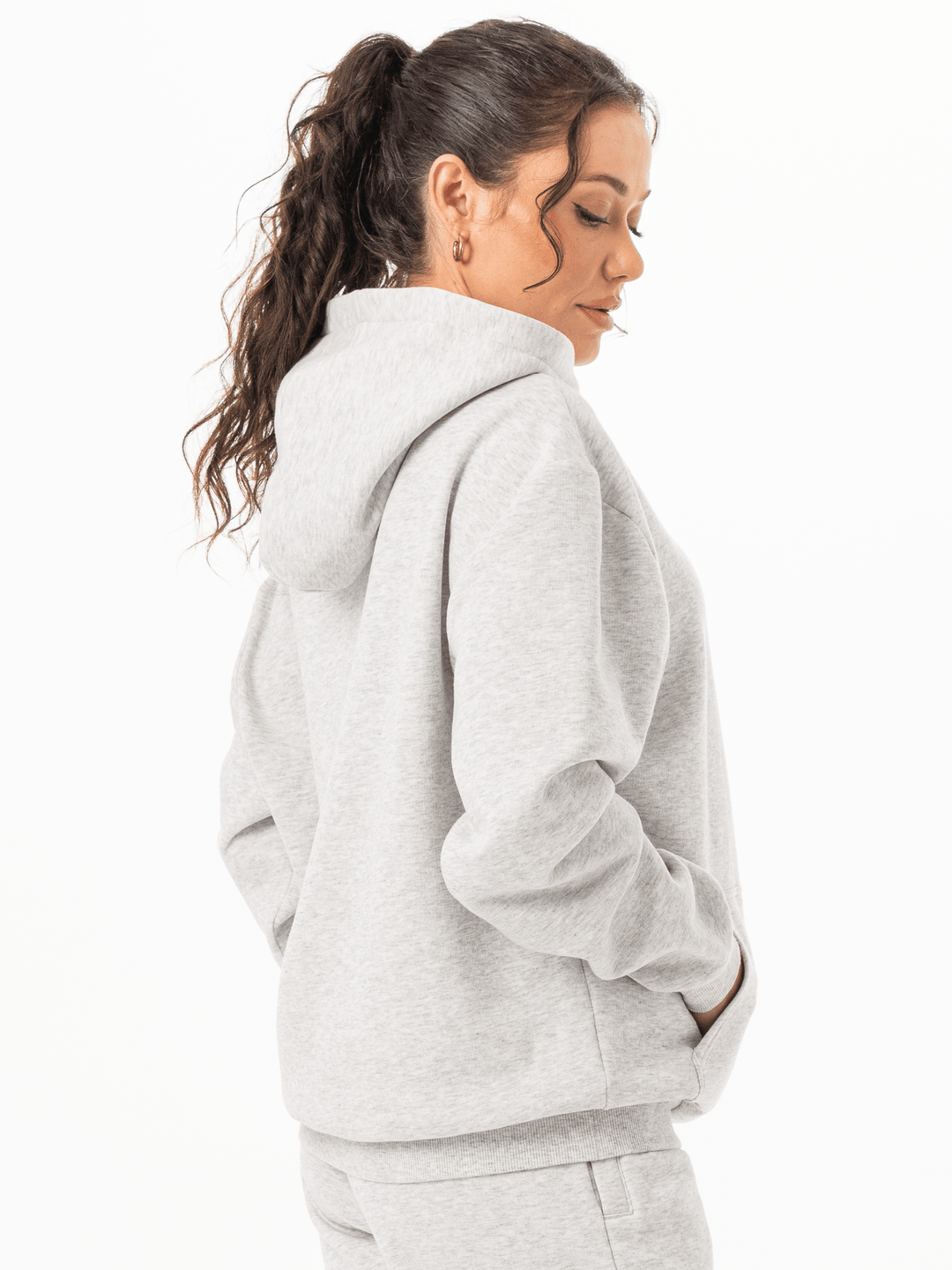 Unisex Hoodie - Snow Marl Clothing Ryderwear 