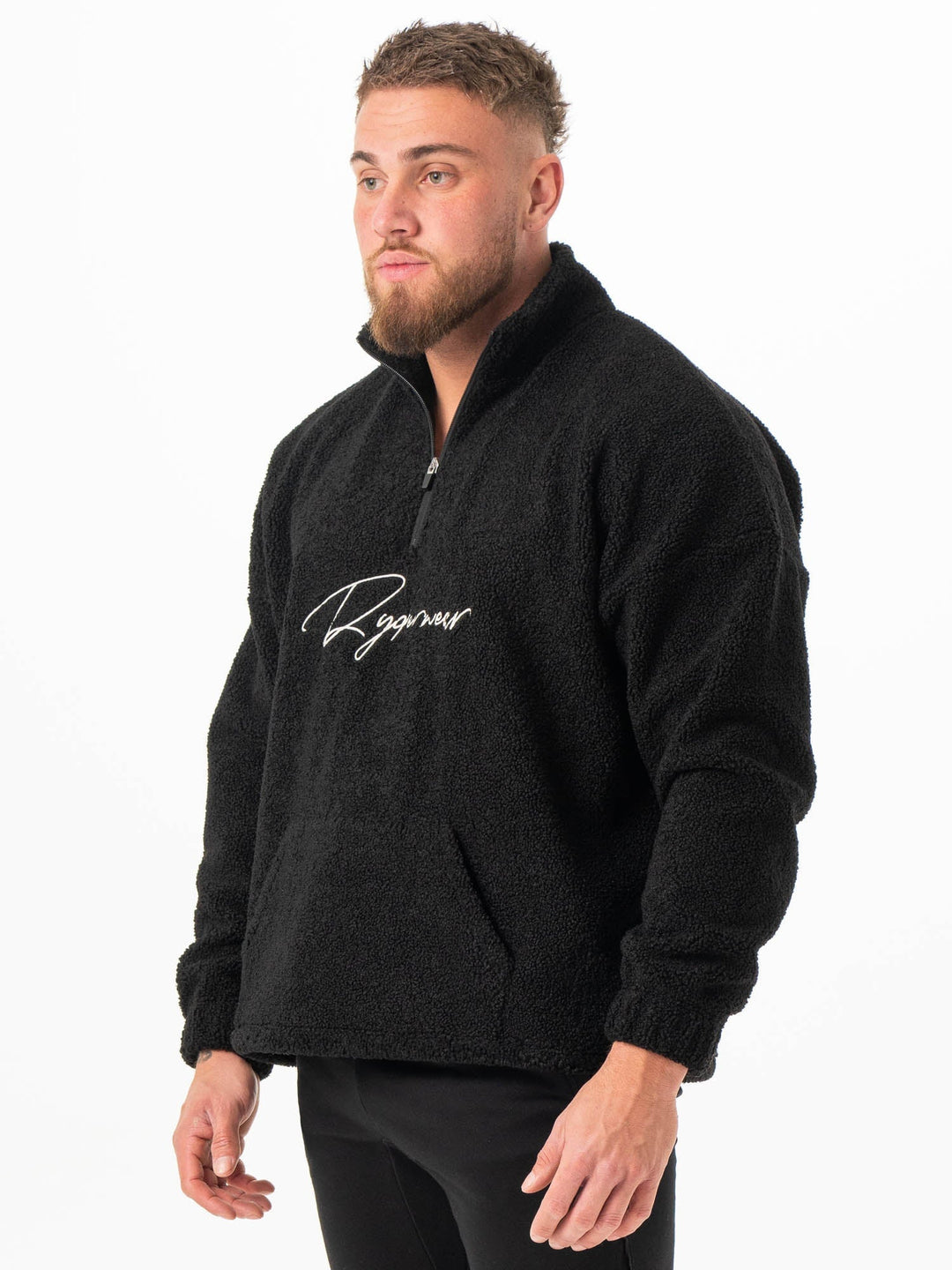 Unisex Teddy Jumper - Black Clothing Ryderwear 