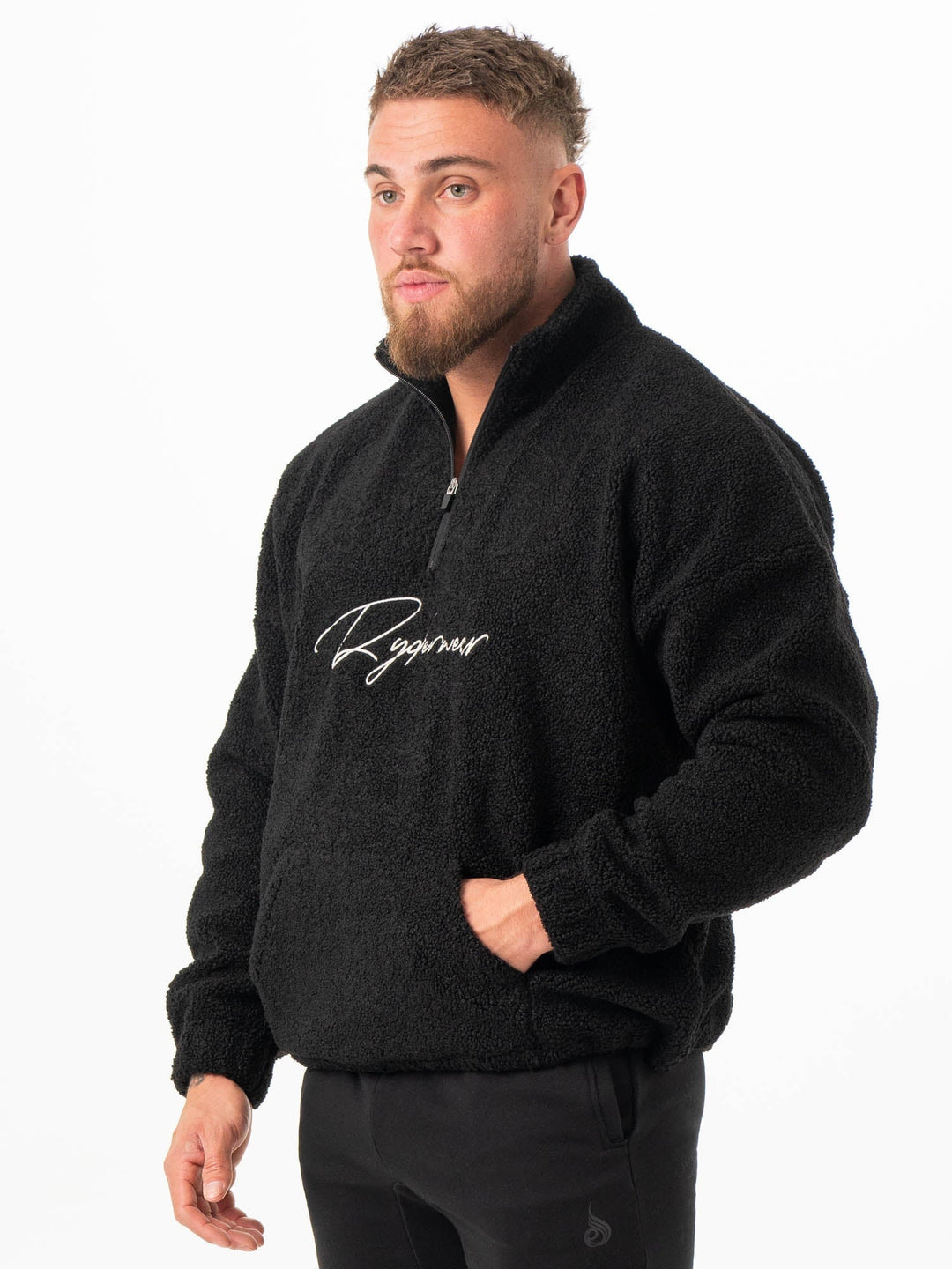 Unisex Teddy Jumper - Black Clothing Ryderwear 