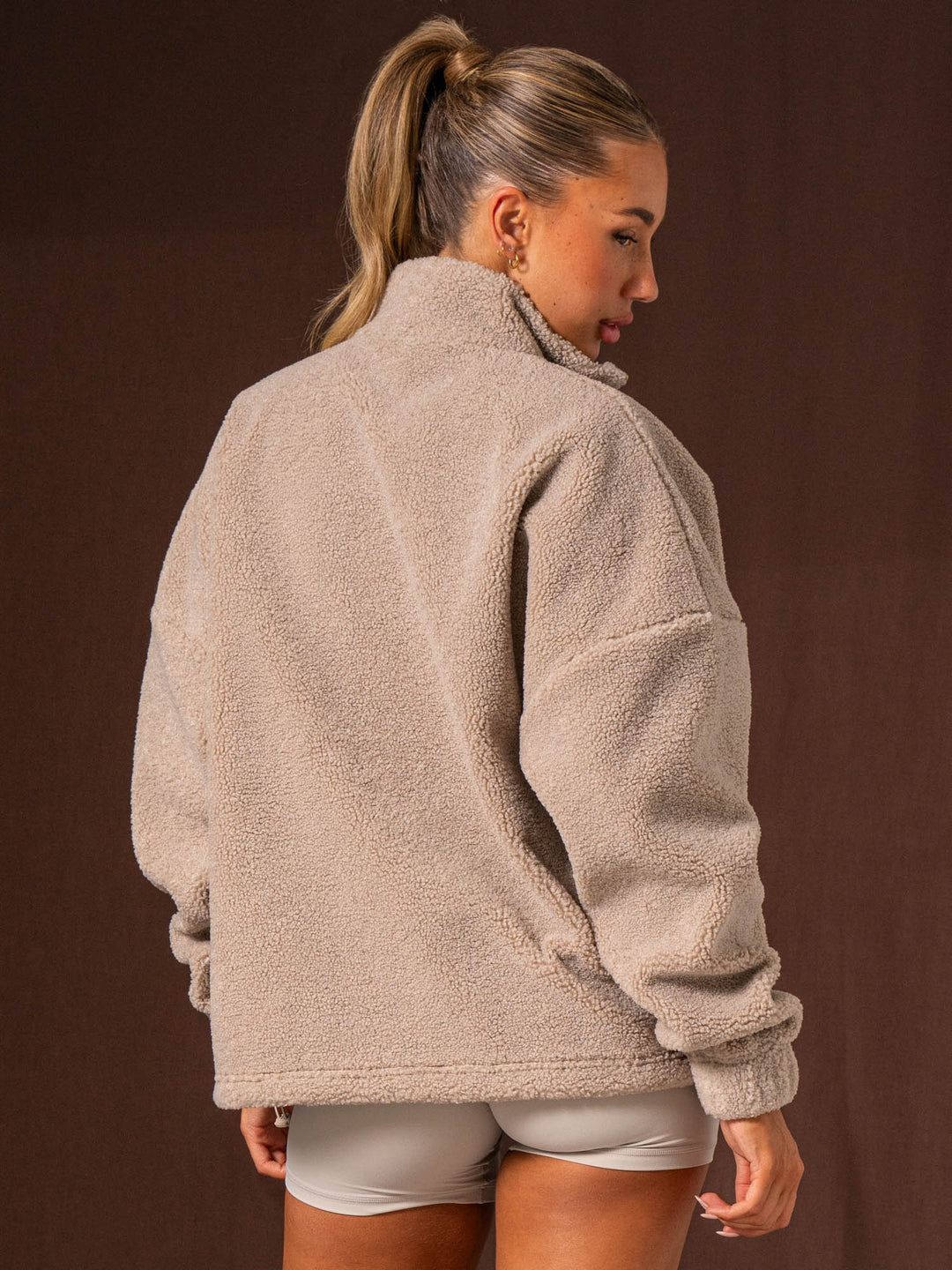 Unisex Teddy Jumper - Taupe Clothing Ryderwear 