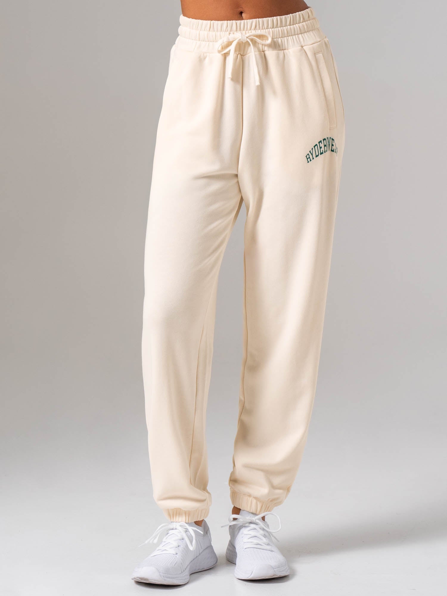 Women's Collegiate Track Pant - Chalk - Ryderwear