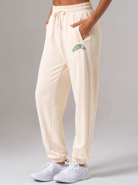 Women's Collegiate Track Pant - Chalk - Ryderwear
