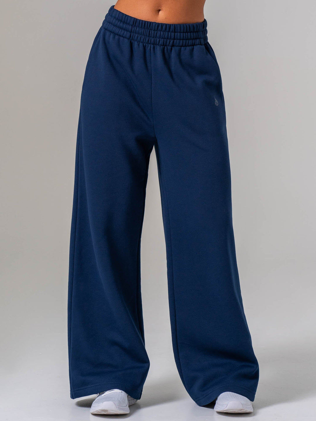 Womens Wide Leg Trackpant - Navy Clothing Ryderwear 