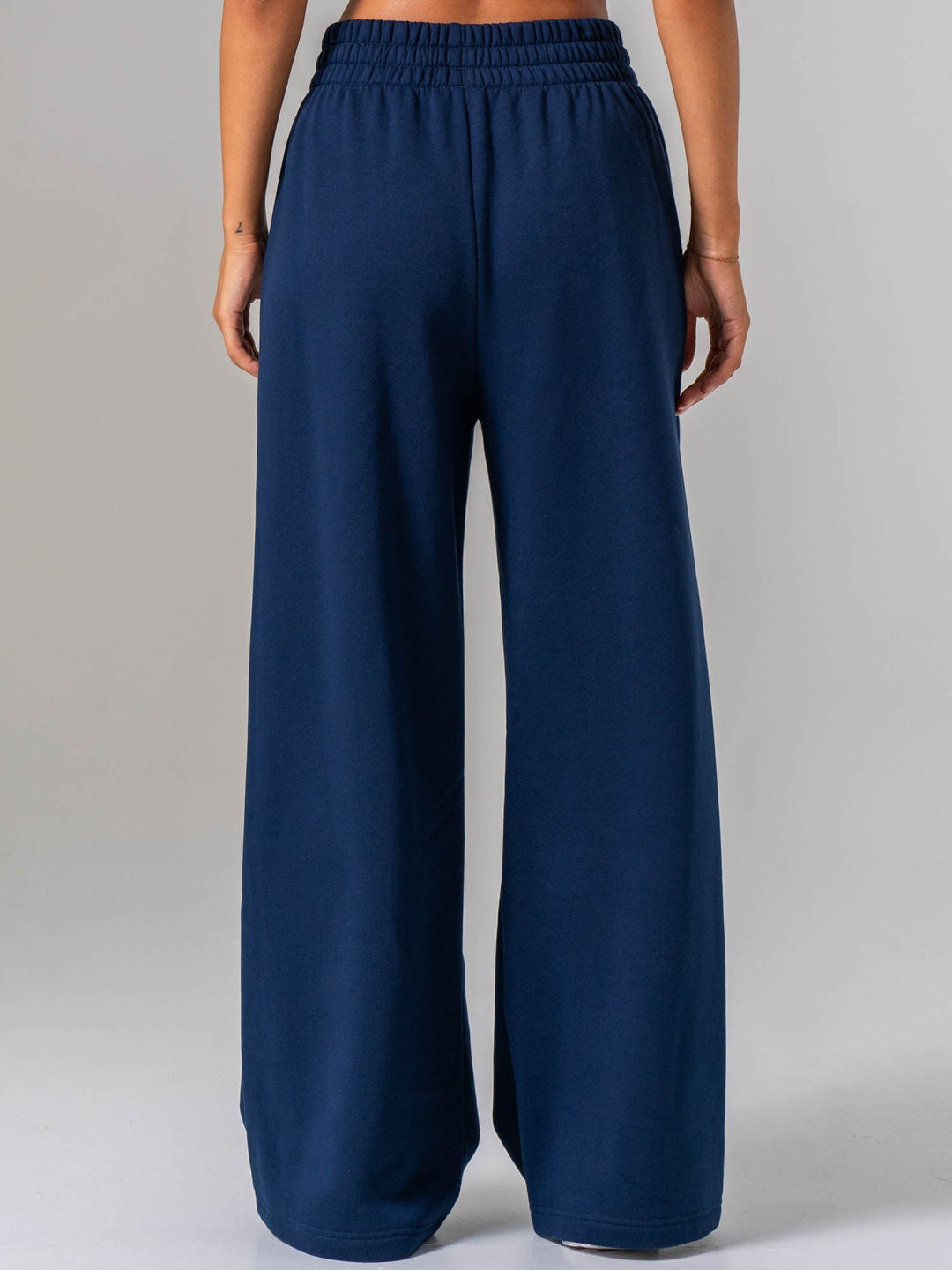 Womens Wide Leg Trackpant - Navy Clothing Ryderwear 
