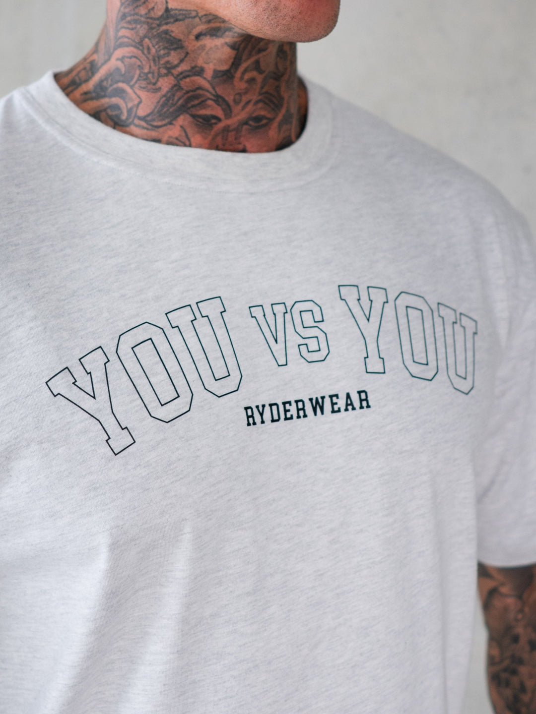 You vs You Oversized T-Shirt - Snow Marl Clothing Ryderwear 