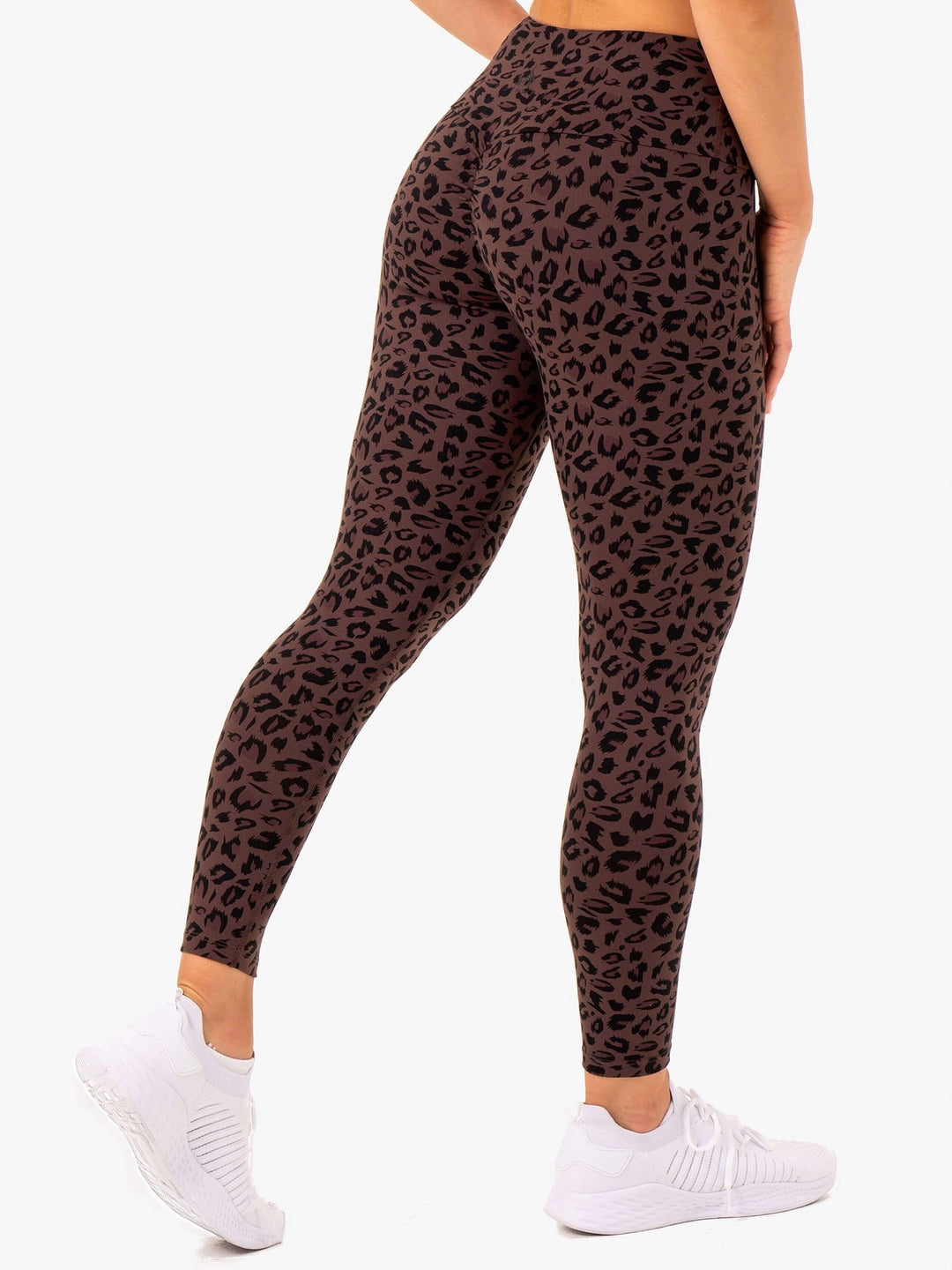 Adapt High Waisted Scrunch Leggings - Chocolate Leopard - Ryderwear