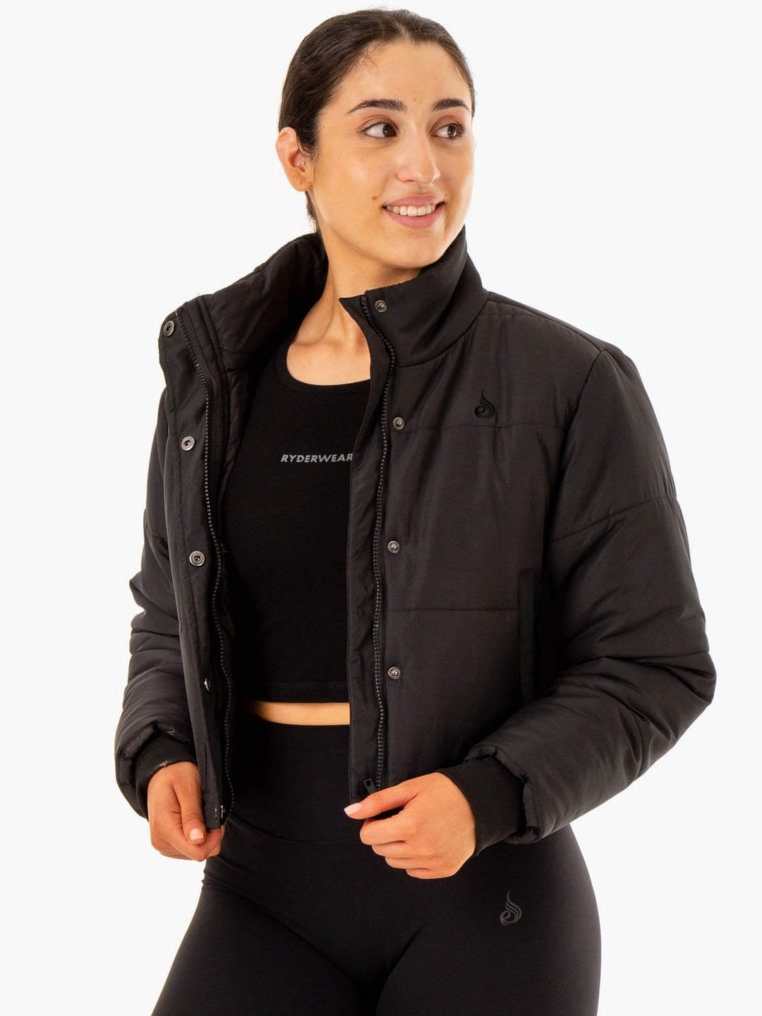 Apex Puffer Jacket - Black Clothing Ryderwear 