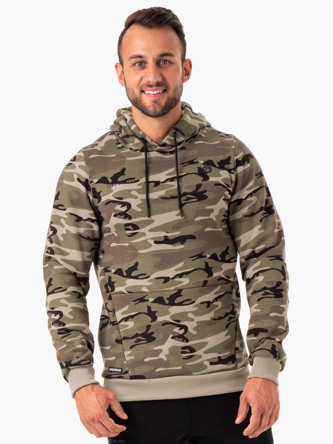 Camo Tech Pullover Hoodie Khaki Camo Ryderwear