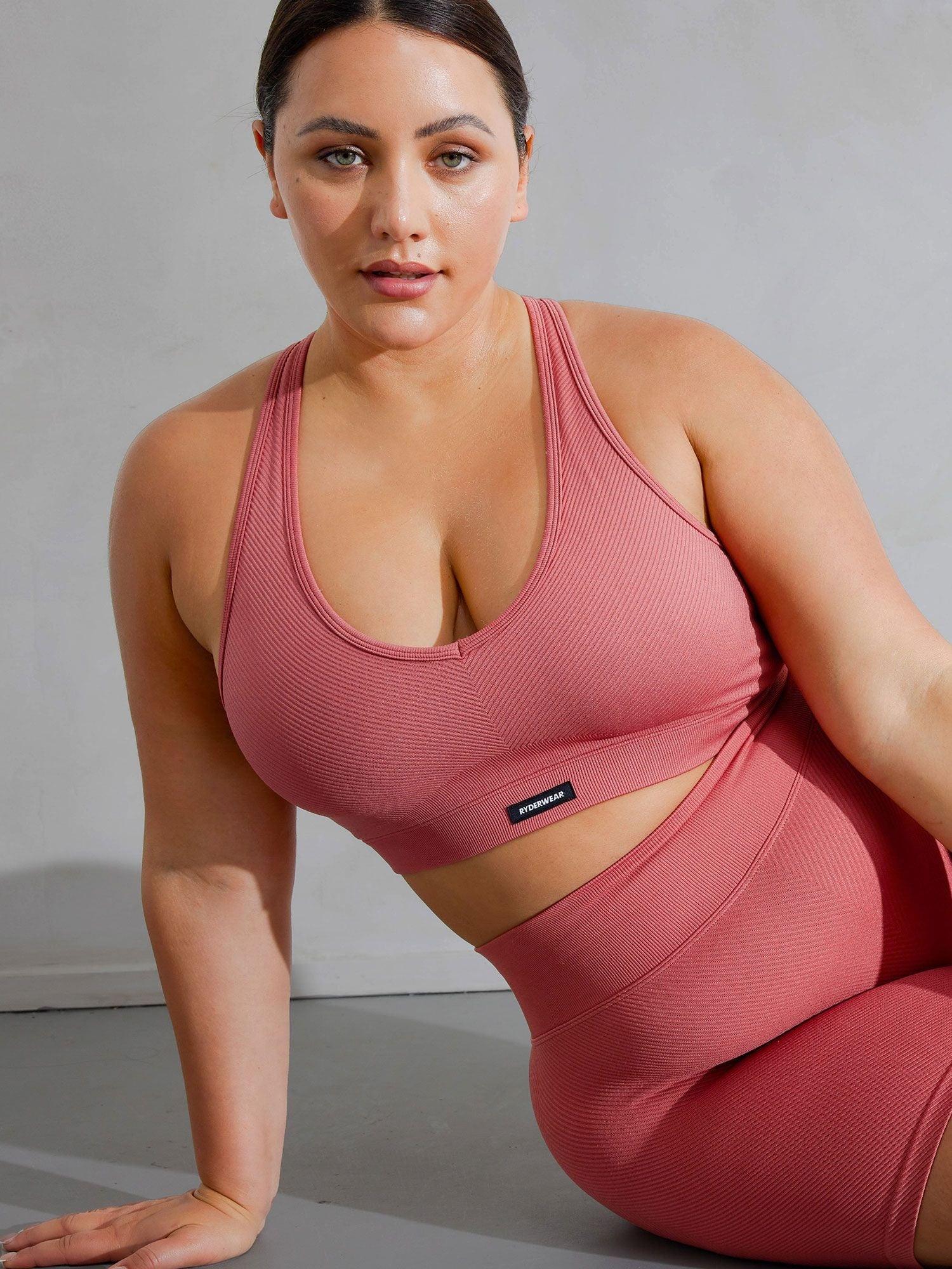 RYDER WEAR ブラ&レギンス Circuit Rib Seamless Sports Bra - Black - Ryderwear