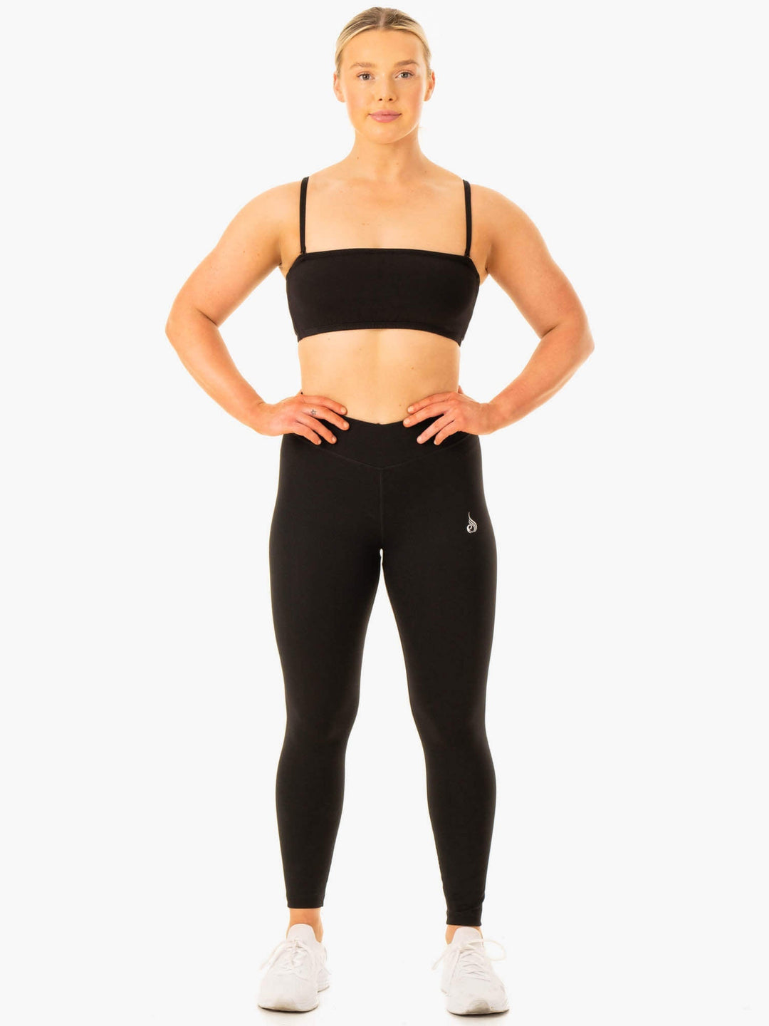 Convertible Bandeau Sports Bra - Black Clothing Ryderwear 