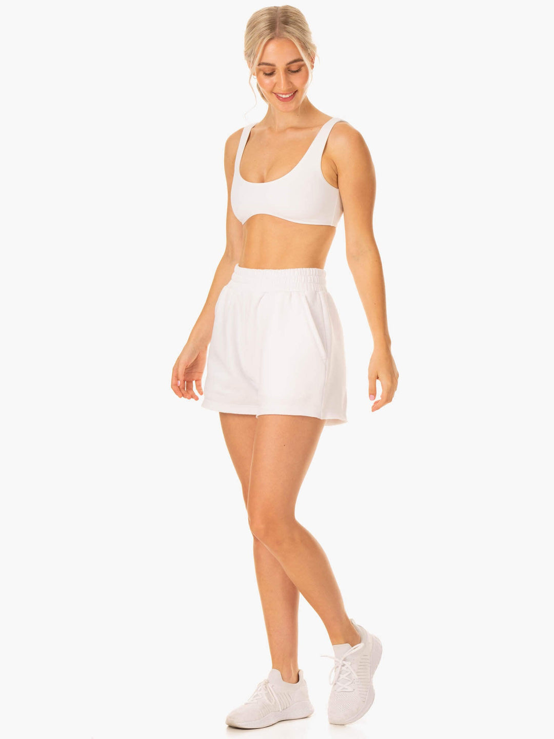 Elevate Track Short - White Clothing Ryderwear 