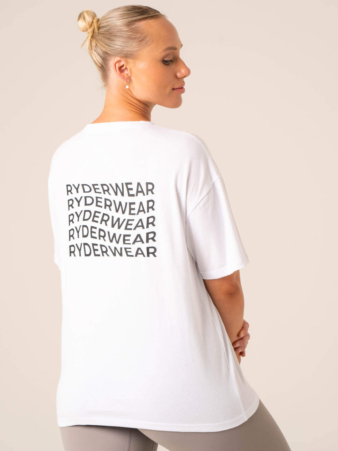 Embody Oversized T-Shirt - White Clothing Ryderwear 