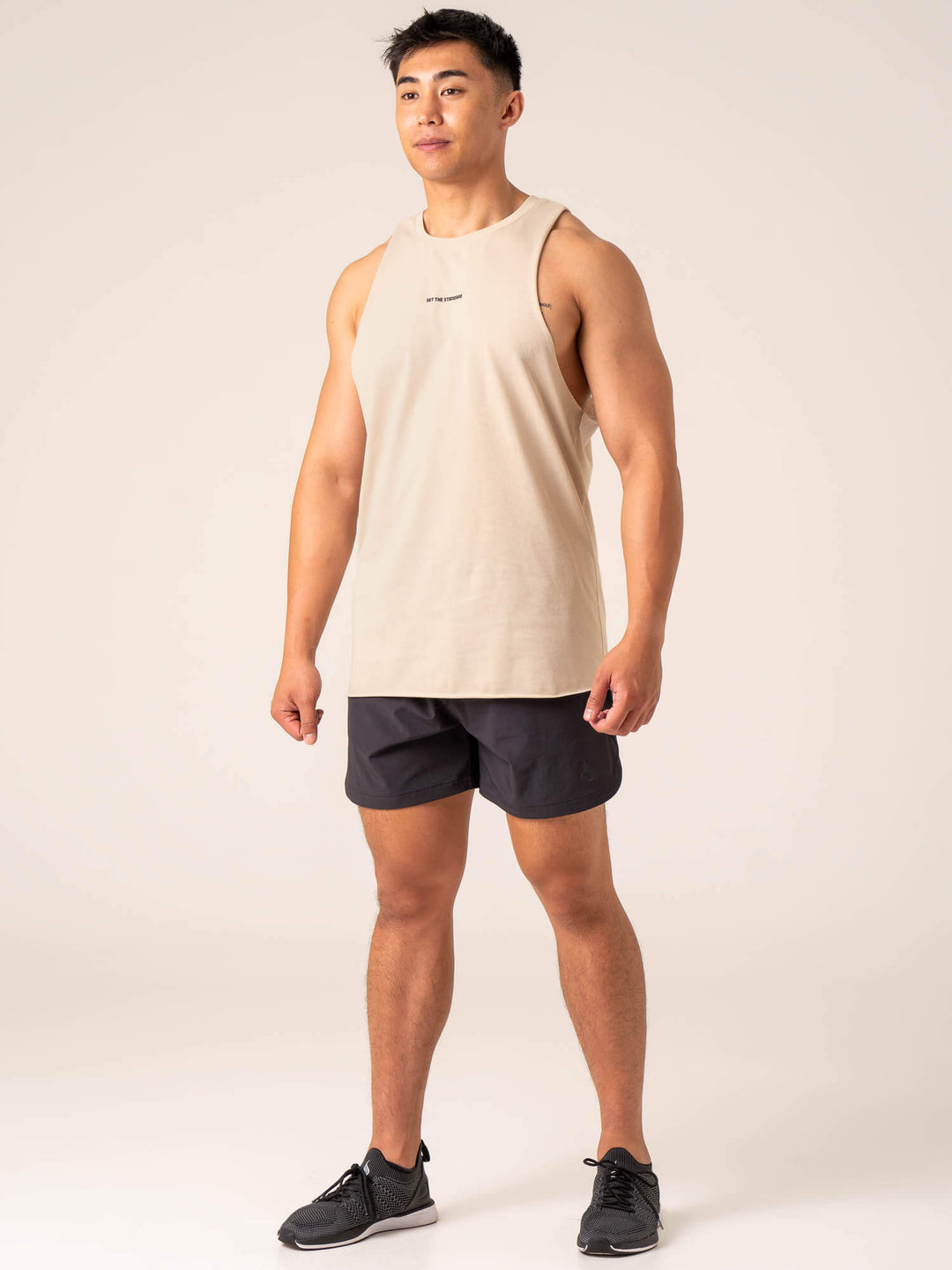 Emerge Drop Armhole Tank - Sand Clothing Ryderwear 