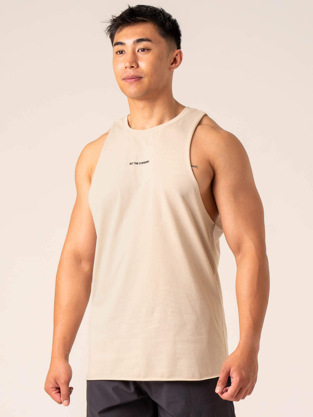 Emerge Drop Armhole Tank - Sand Clothing Ryderwear 