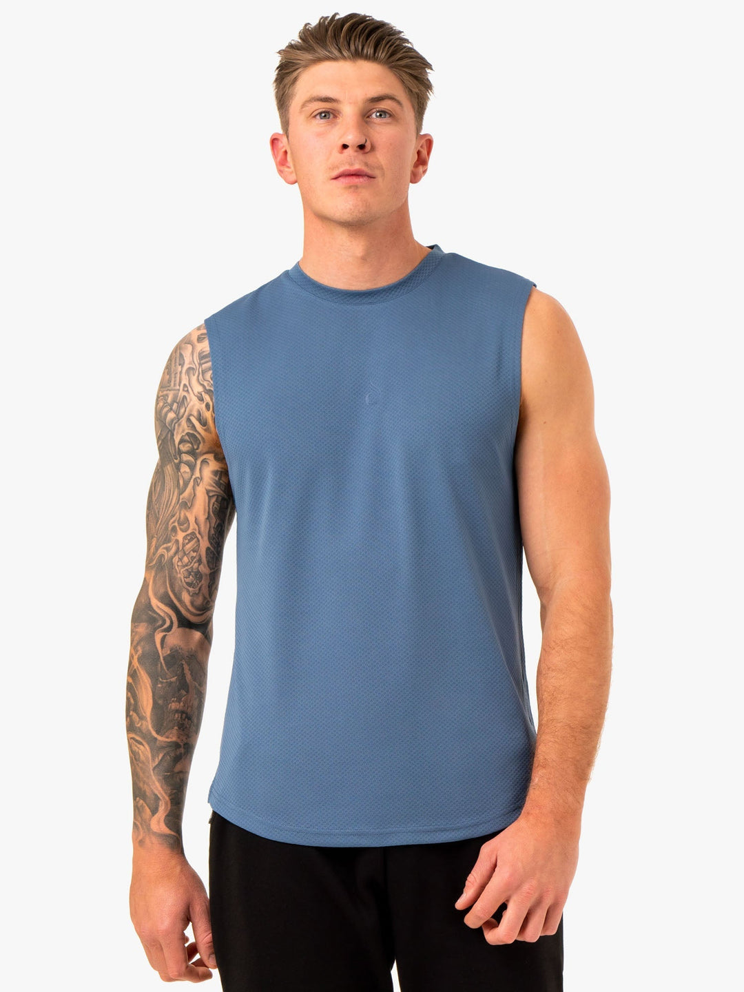 Enhance Muscle Tank - Blue Clothing Ryderwear 