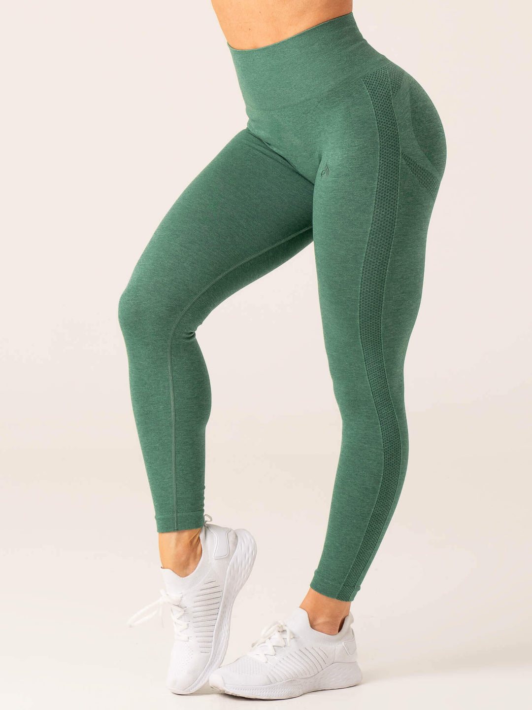 Evolve Scrunch Seamless Leggings - Green Marl Clothing Ryderwear 