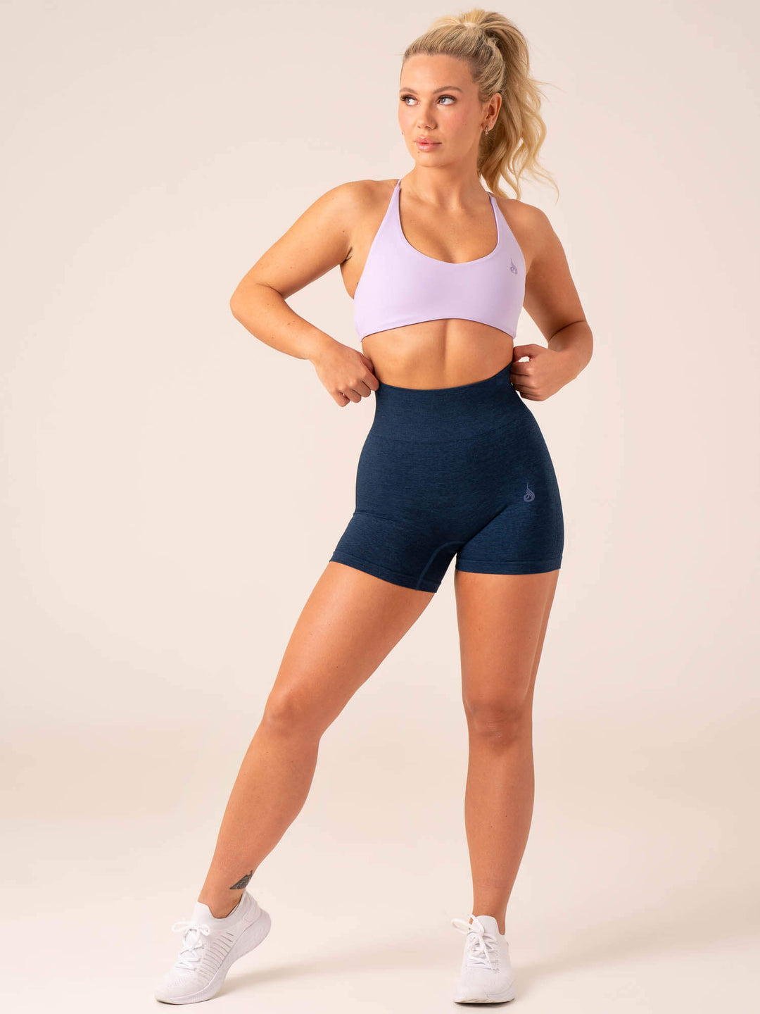 Evolve Seamless Shorts - Navy Marl Clothing Ryderwear 