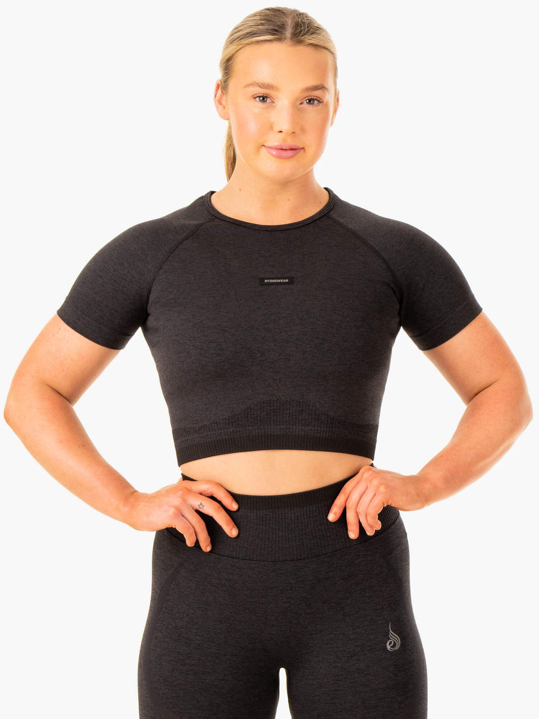 Excel Seamless T-Shirt - Black Marl - Ryderwear