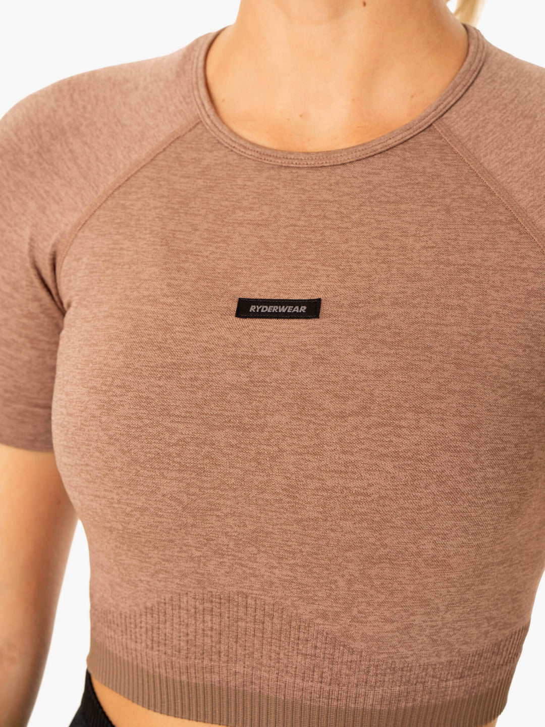 Excel Seamless T-Shirt - Mocha Marl Clothing Ryderwear 