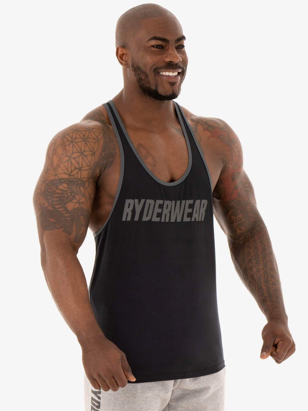 Flex Stringer T-Back - Black Clothing Ryderwear 
