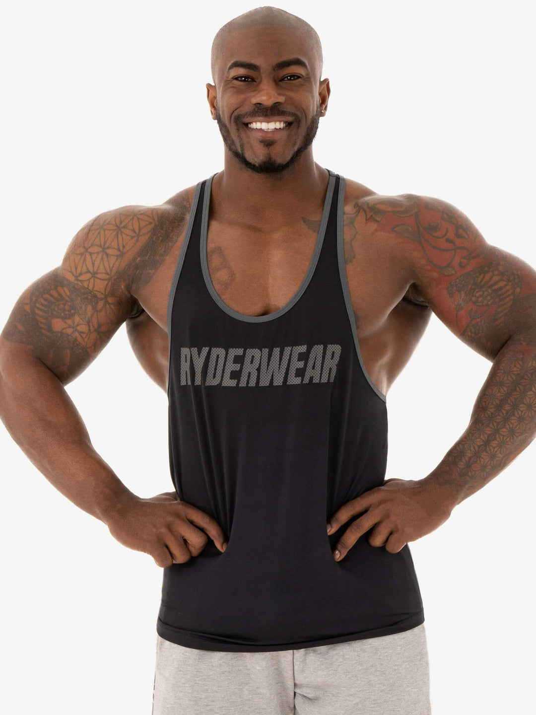 Flex Stringer T-Back - Black Clothing Ryderwear 
