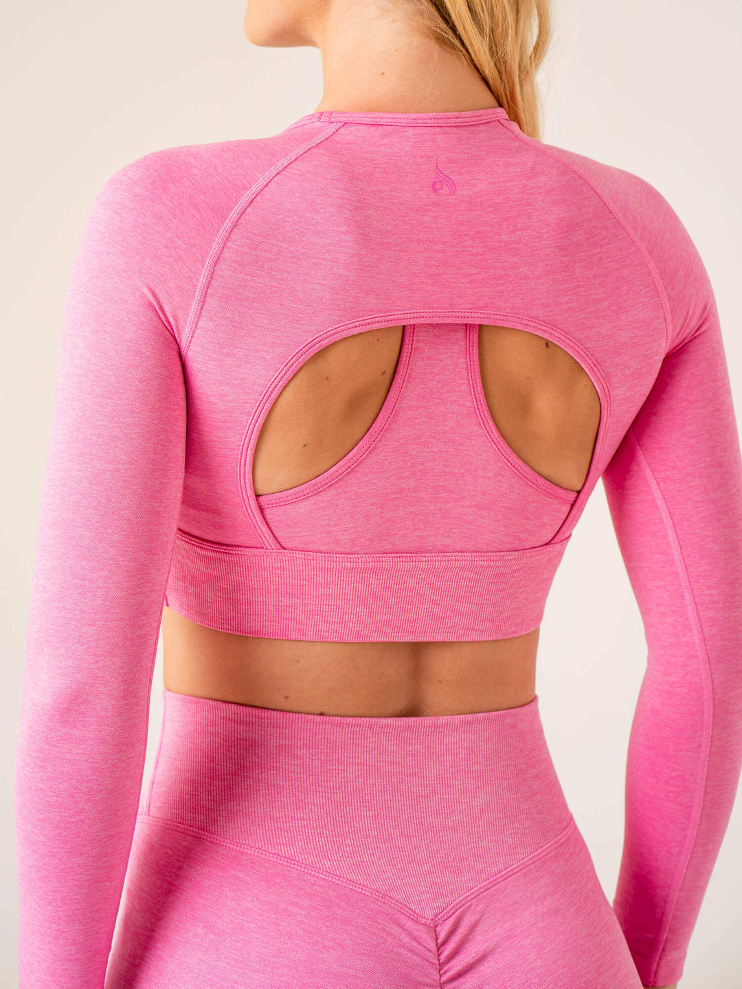 Focus Seamless Long Sleeve Top - Hot Pink Marl Clothing Ryderwear 
