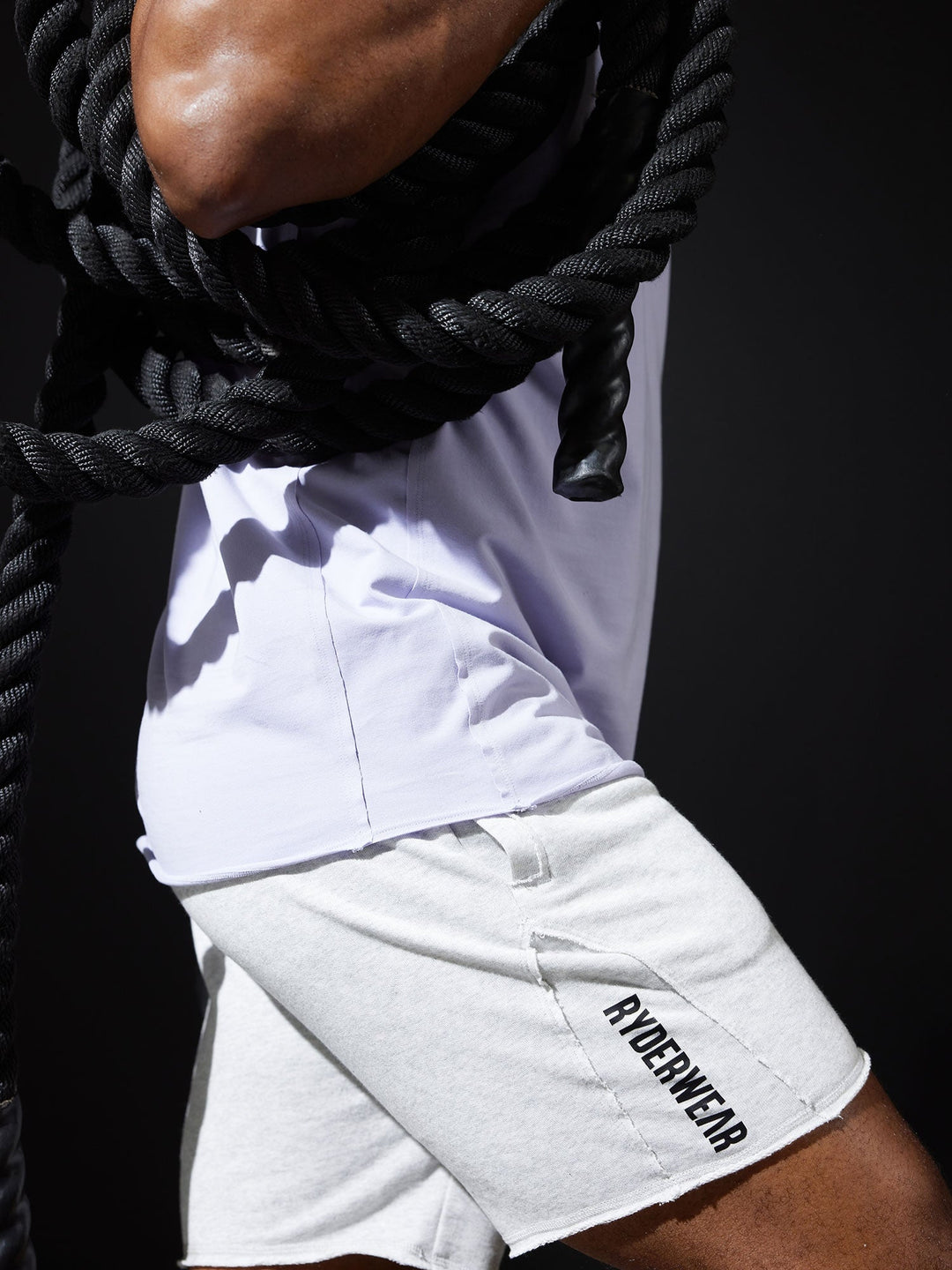 Force 6" Track Short - Chalk Grey Marl Clothing Ryderwear 