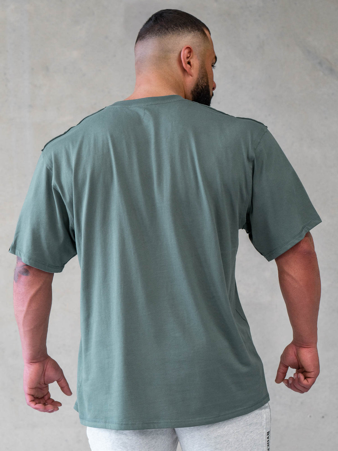 Force Oversized T-Shirt - Fern Green Clothing Ryderwear 