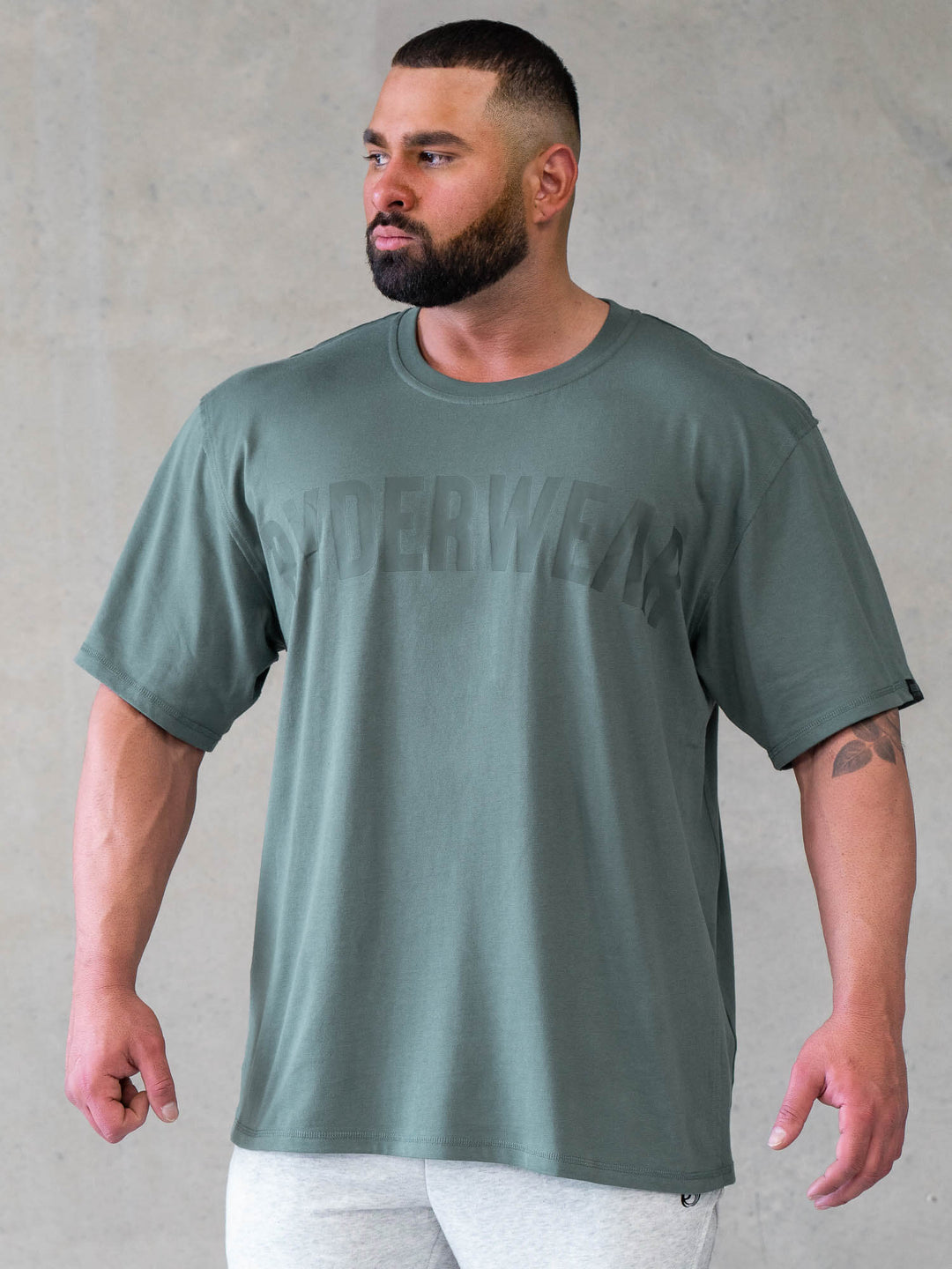 Force Oversized T-Shirt - Fern Green Clothing Ryderwear 