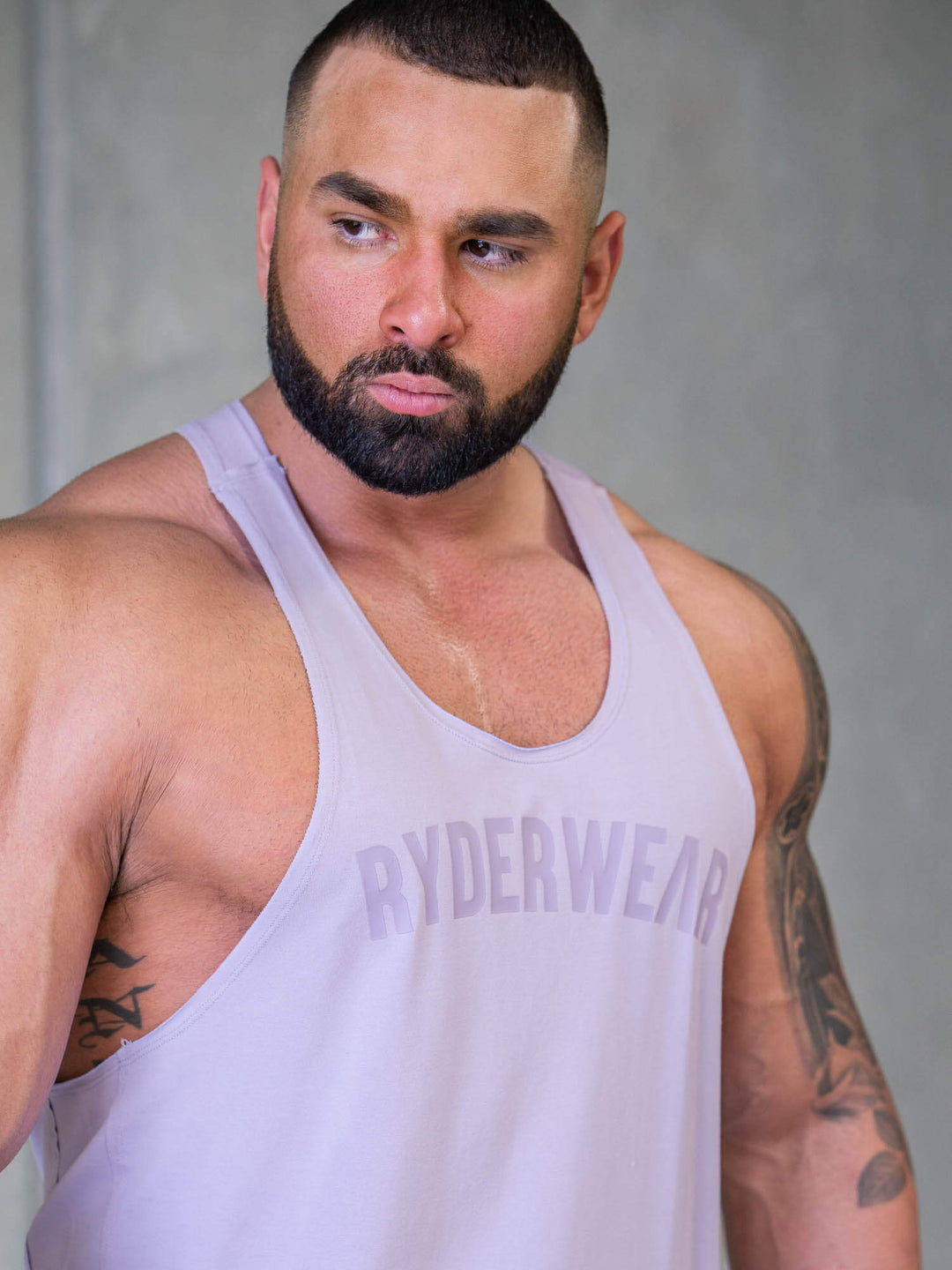 Force Stringer T-Back - Lavender Clothing Ryderwear 