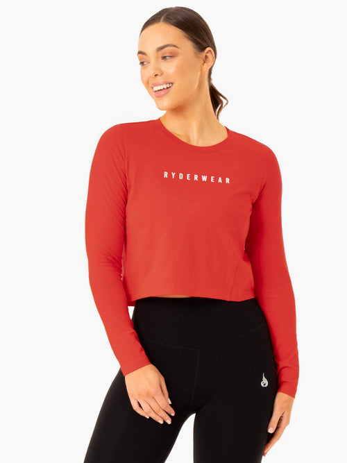 Foundation Long Sleeve Top Red