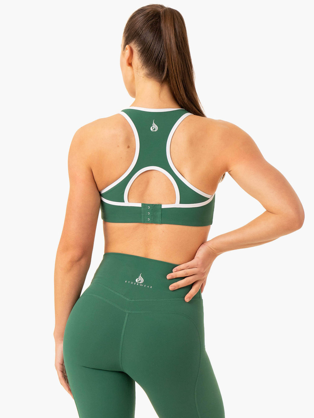 Frequency High Impact Sports Bra - Emerald Clothing Ryderwear 