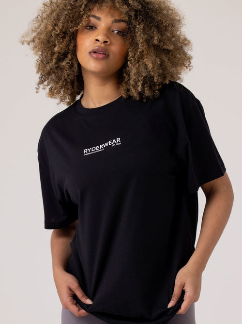Frequency Oversized T-Shirt Black