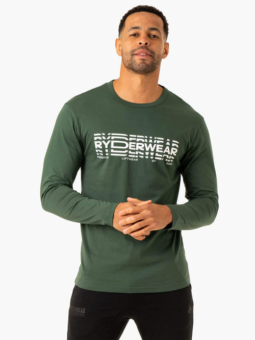 Graphic Long Sleeve T-Shirt Dark Green