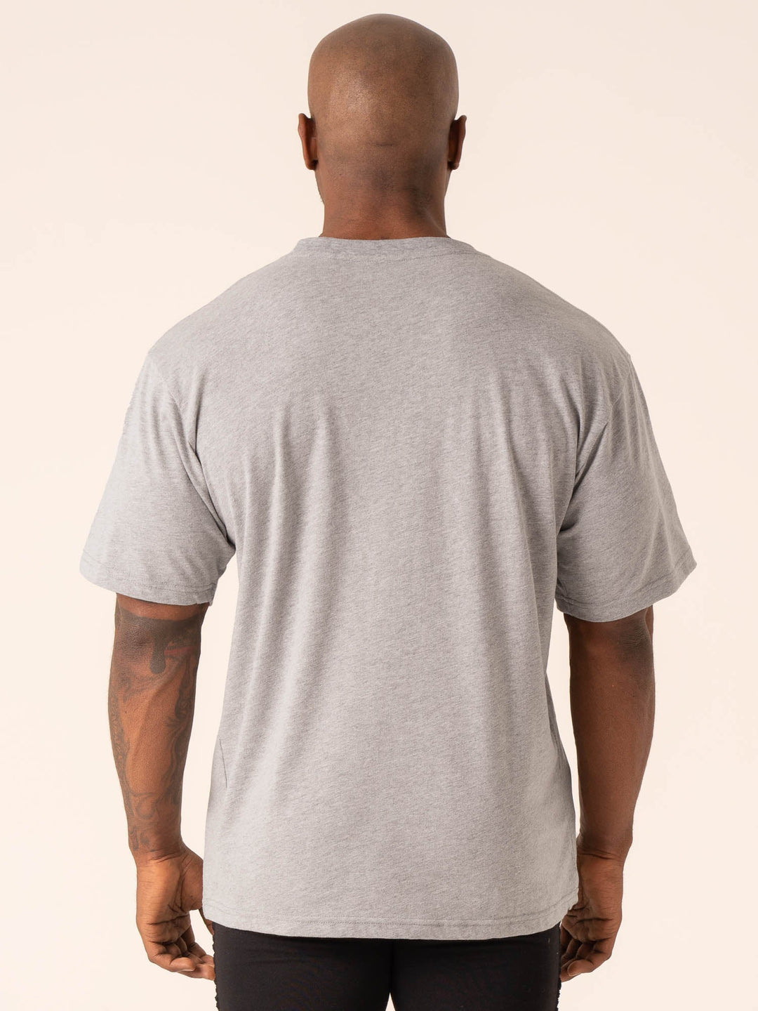 Grit Oversized T-Shirt - Grey Marl Clothing Ryderwear 