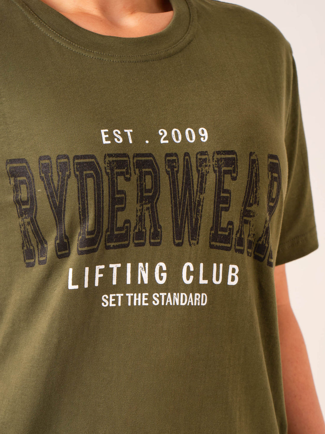 Grit Oversized T-Shirt - Olive Clothing Ryderwear 