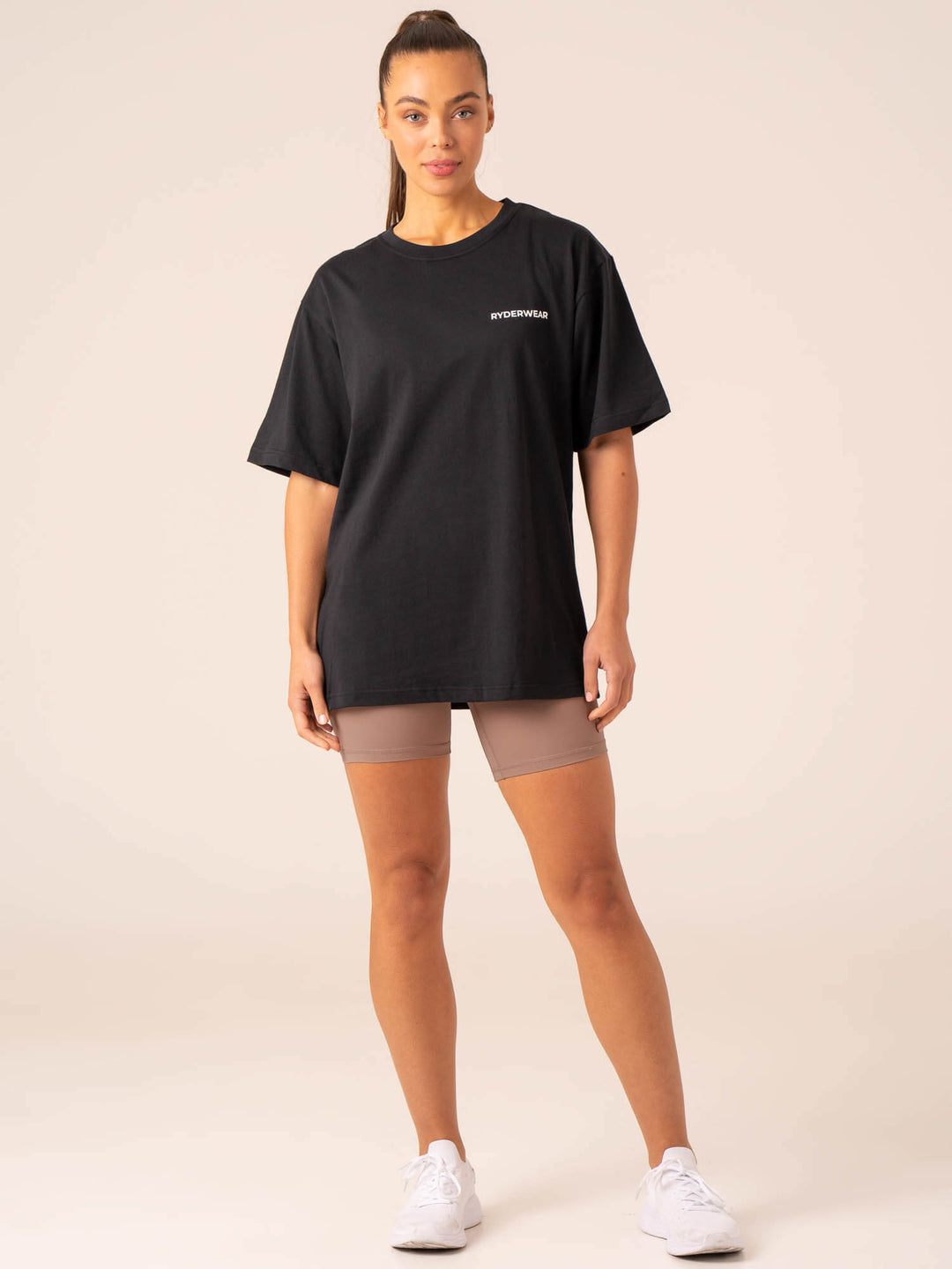 Industry Oversized T-Shirt - Black Clothing Ryderwear 