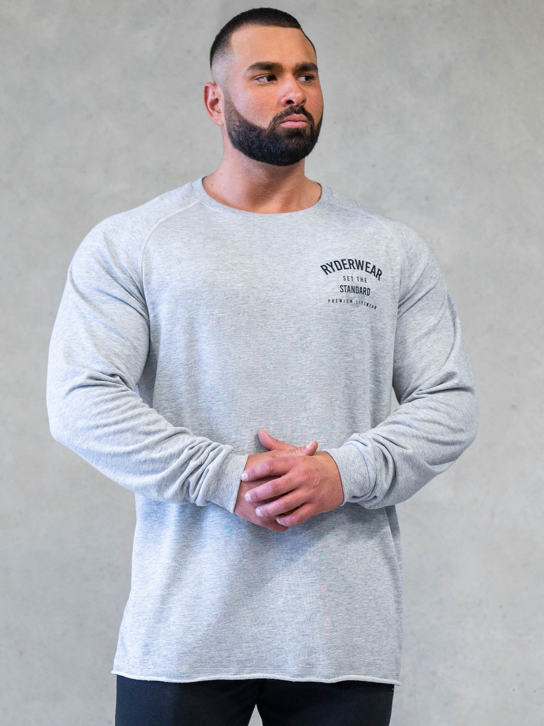 Legacy Crewneck - Grey Marl Clothing Ryderwear 
