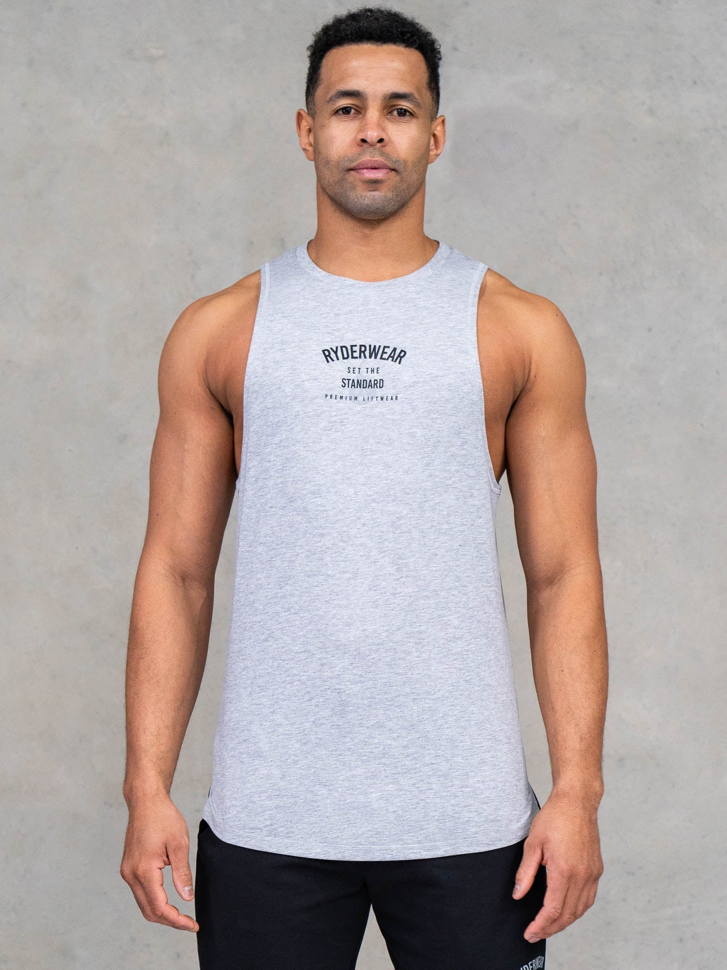 Legacy Drop Armhole Tank - Grey Marl - Ryderwear