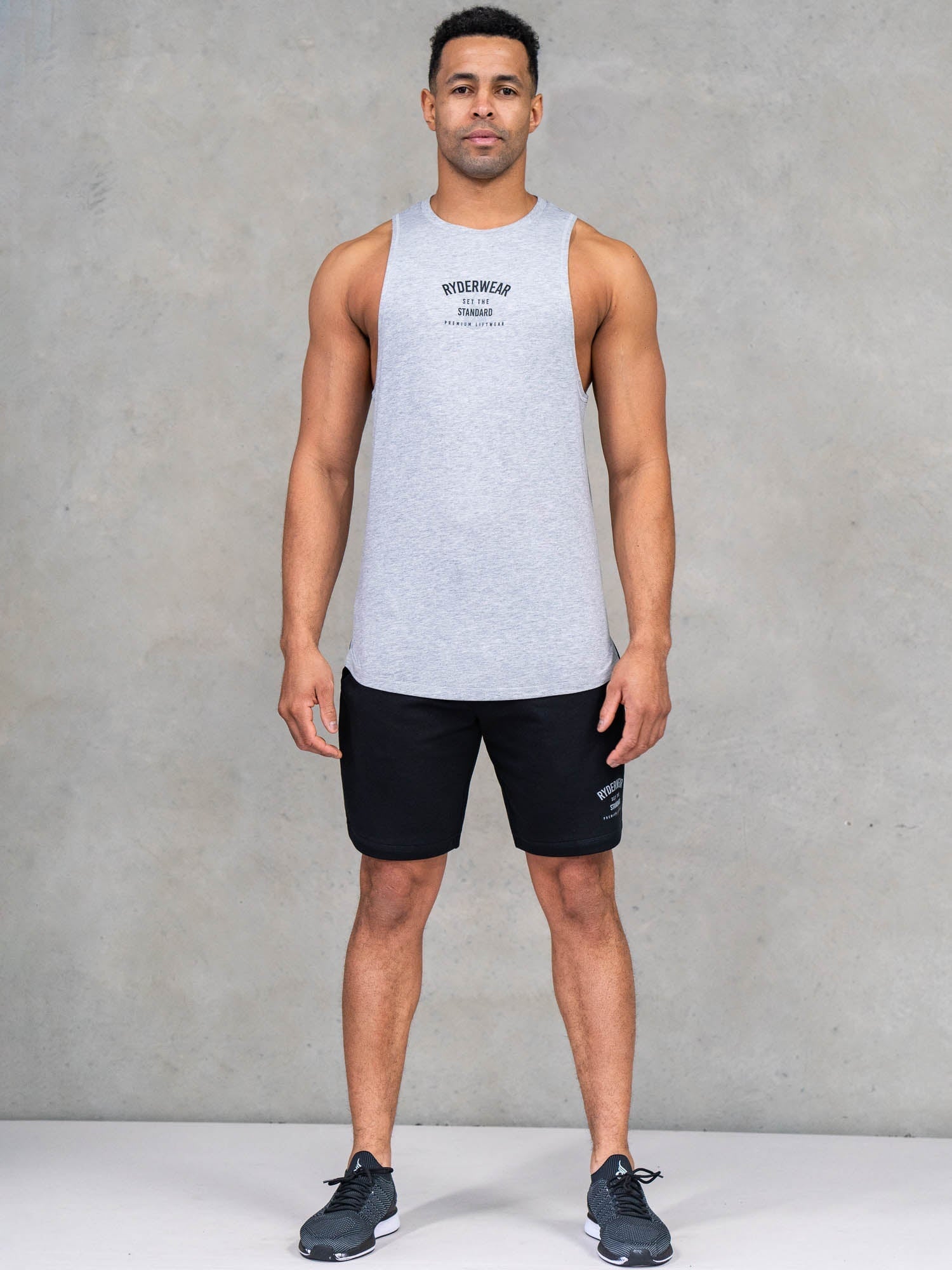 Legacy Drop Armhole Tank - Grey Marl - Ryderwear